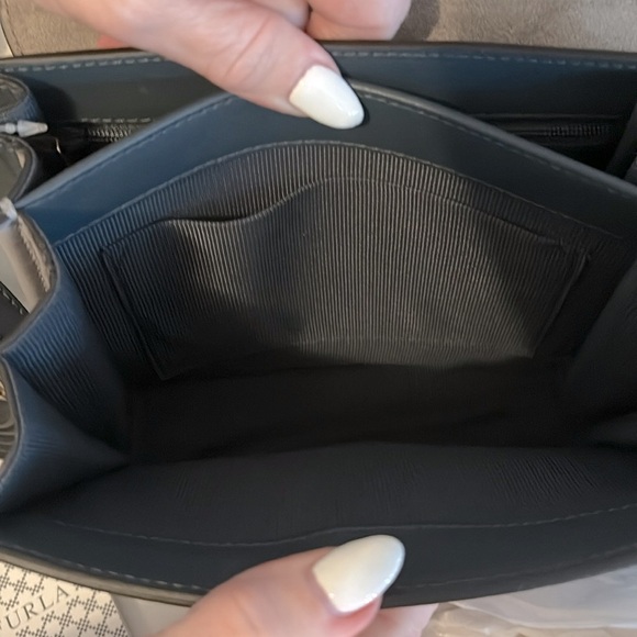 Furla Navy and Light Gray Satchel - Picture 9 of 11